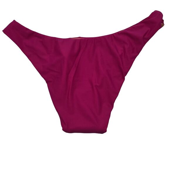 J, Crew Womans size S Curved Waist cheeky Bikini Bottom in Pink Mid-Rise NEW - Picture 3 of 8